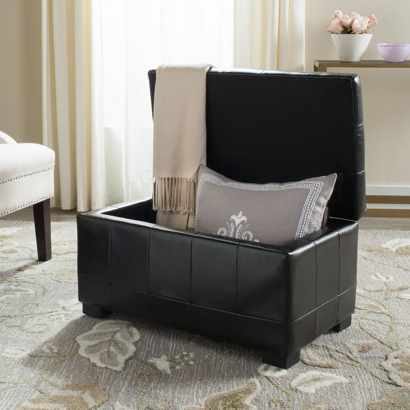 Small Manhattan Storage Bench - Black - Safavieh