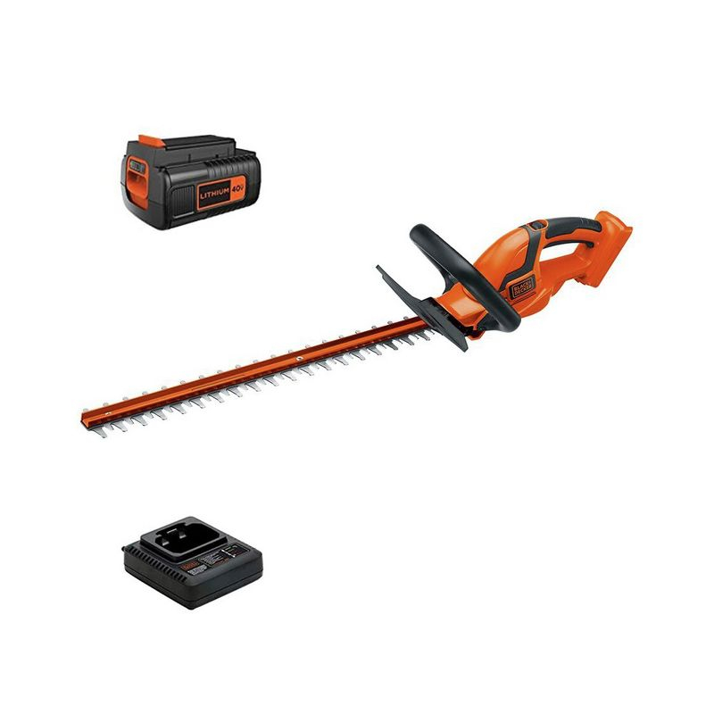 Black + Decker LHT2436 40V MAX Lithium-Ion Dual Action 24 in. Cordless Hedge Trimmer Kit