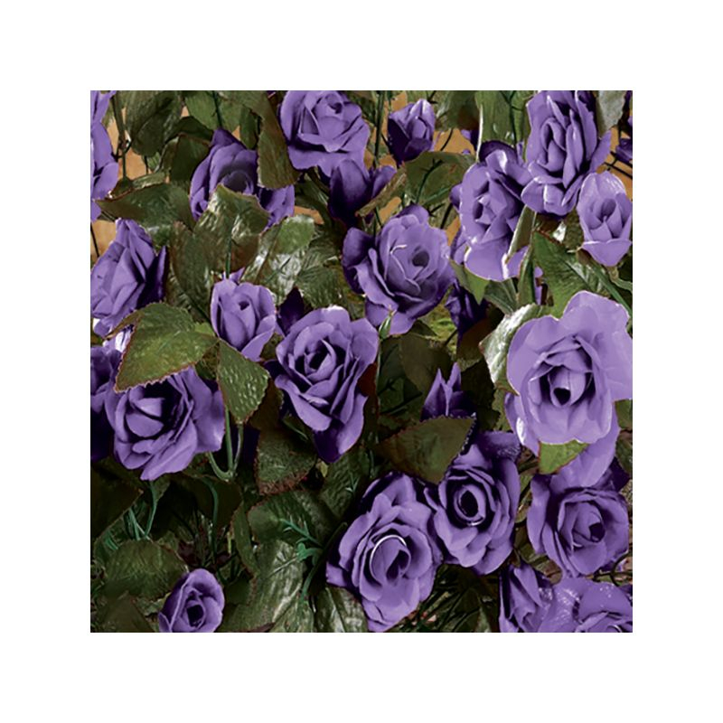 Collections Etc Floral Rose Bushes - Set of 3 Lavender