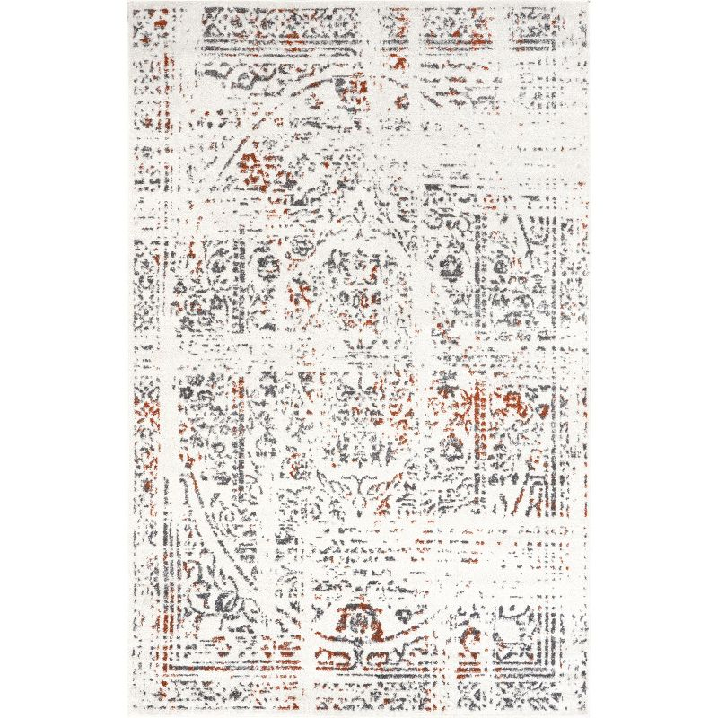 Nuloom Arlena Oriental/Persian 5x8 Indoor Area Rug for Living Room Bedroom Dining Room Kitchen, Red/Ivory