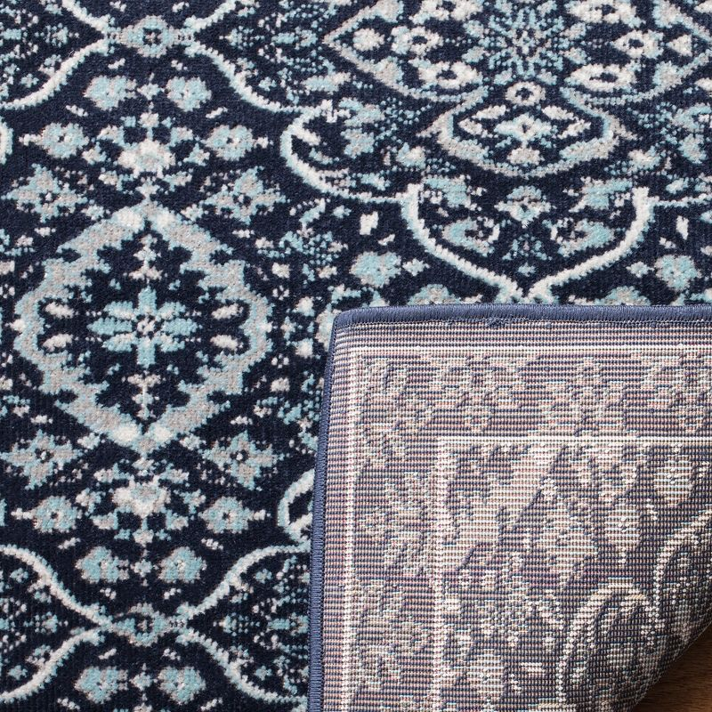 Montage MTG283 Power Loomed Indoor/Outdoor Area Rug - Navy/Ivory - 4'x6' - Safavieh.