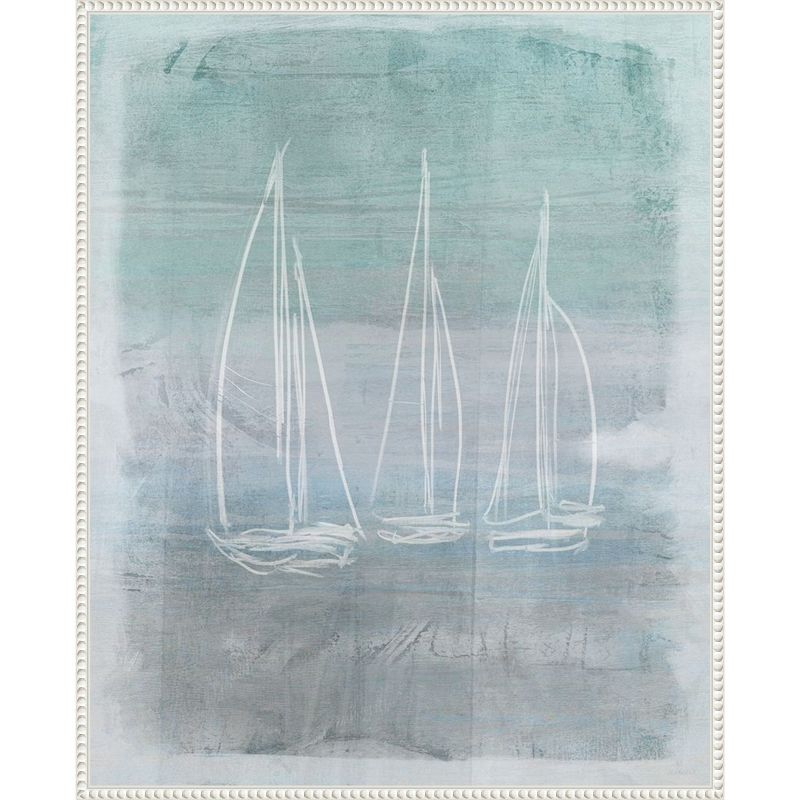 Amanti Art Sailboat Memory I by Dan Meneely Canvas Wall Art Print Framed 23 x 28-in.