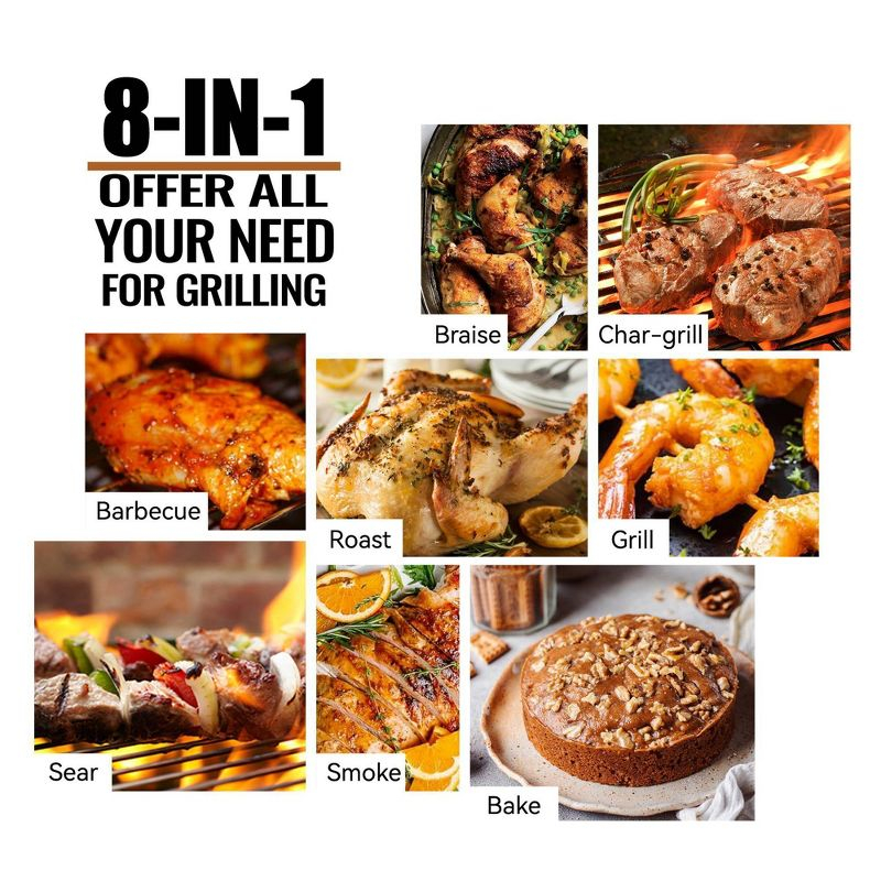 ZPG-6002B Wood Pellet Grill BBQ Smoker Digital Control - Brown - Z Grills