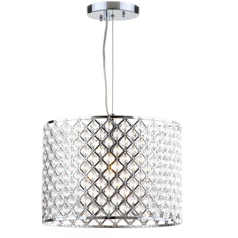 Silva Diamond Chandelier - LIT4444 - Clear/Chrome - Safavieh