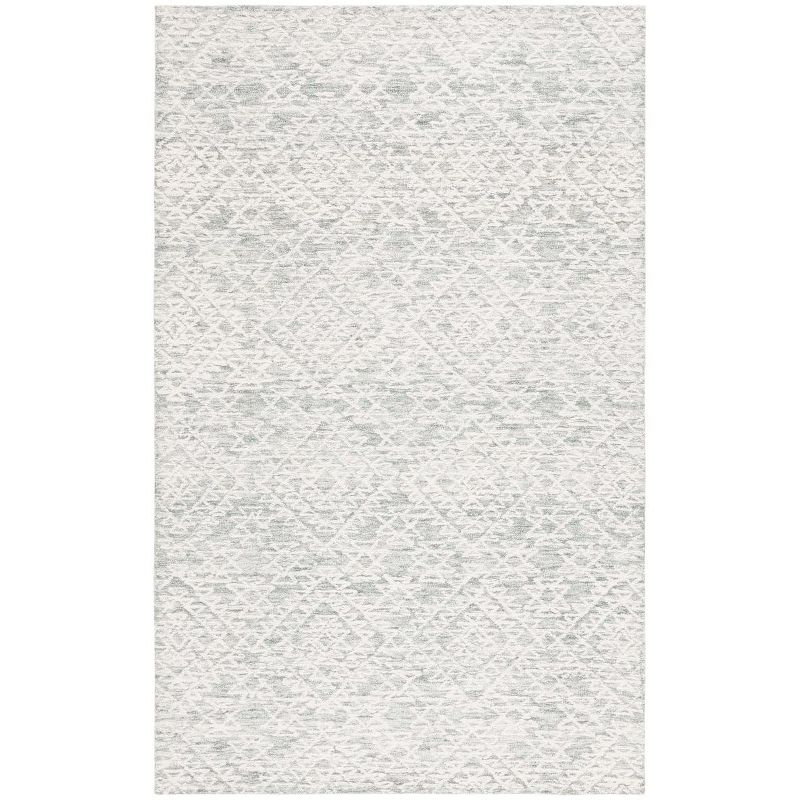 Ebony EBN303 Hand Tufted Indoor Area Rug - Ivory/Grey - 6'x9' - Safavieh