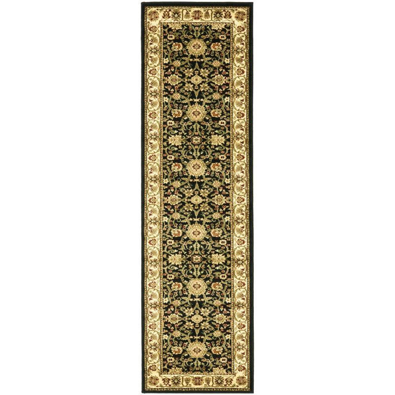 Lyndhurst LNH212 Power Loomed Runner Rug - Black/Ivory - 2'3"x6' - Safavieh