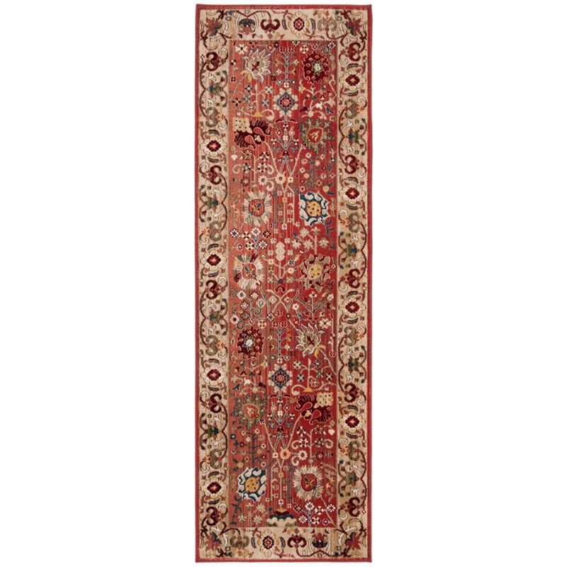 Kashan KSN303 Power Loomed Runner Rug - Red/Beige - 2'6"x6' - Safavieh