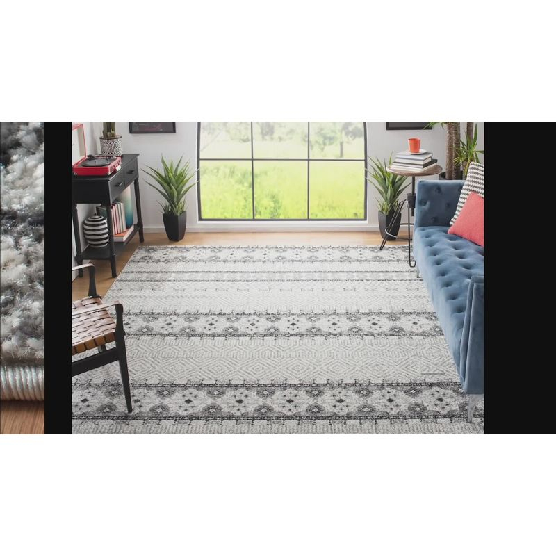 Madison MAD797 Power Loomed Runner Rug - Grey/Turquoise - 2'3"x6' - Safavieh.