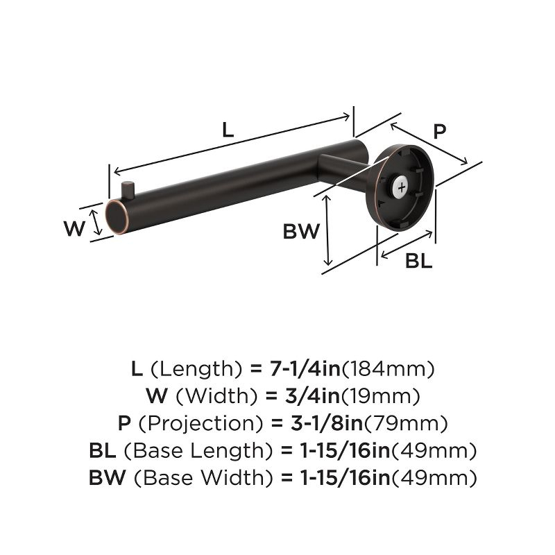 Amerock Arrondi Oil-Rubbed Bronze Single Post Toilet Paper Holder