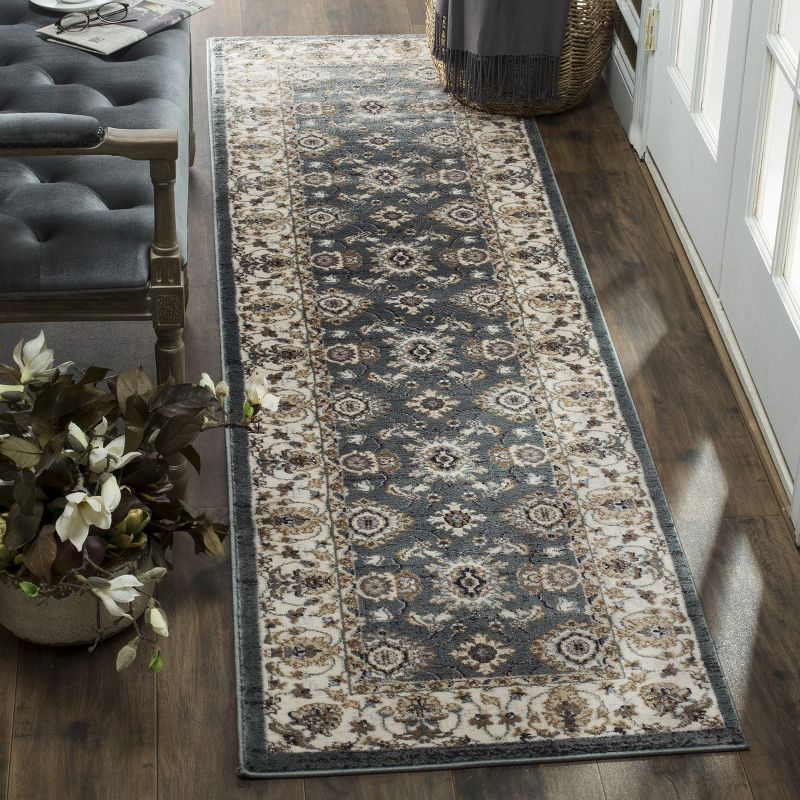 Lyndhurst LNH332 Power Loomed Runner Rug - Teal/Cream - 2'3"x8' - Safavieh.