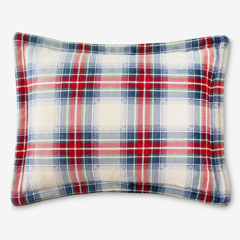 BrylaneHome BH Studio Microfleece Sham - King, Plaid Multi