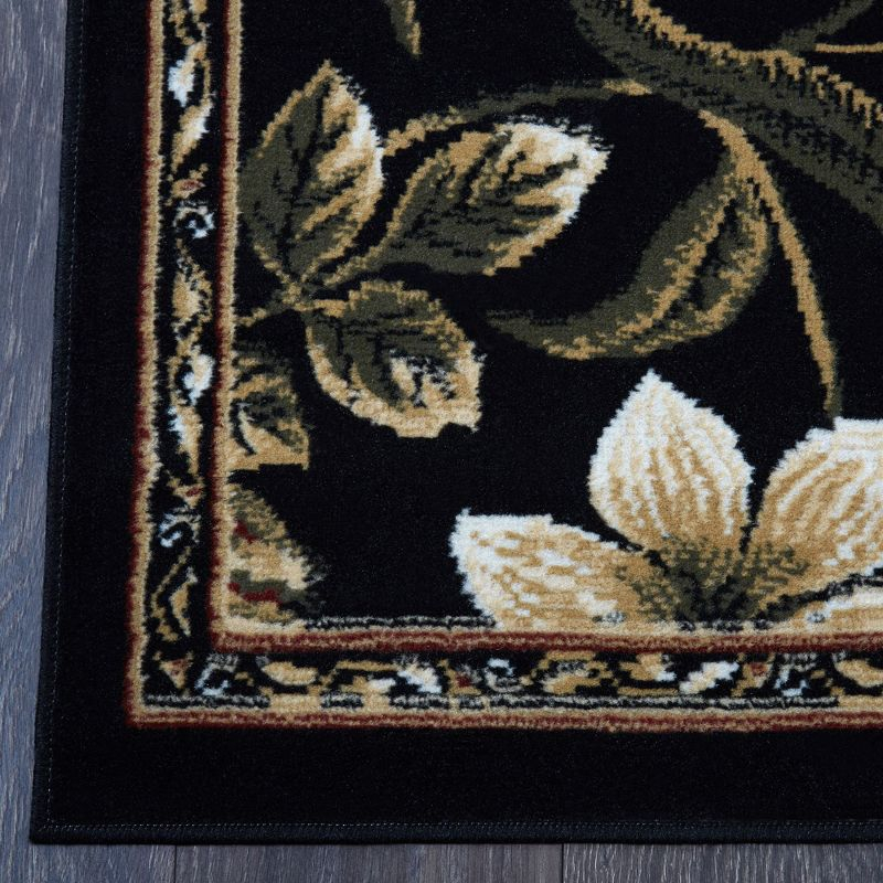 Home Dynamix Optimum Amell Traditional Floral Area Rug, Black/Green, 7'8"x10'4"