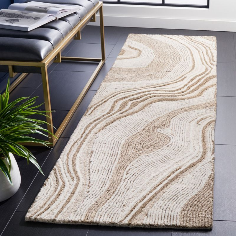Fifth Avenue FTV121 Hand Tufted Indoor Runner - Beige/Ivory - 2'3"x8' - Safavieh