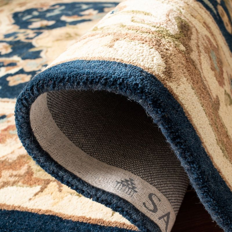Empire EM824 Hand Tufted Indoor Area Rug - Navy/Beige - 7'6"x9'6" - Safavieh