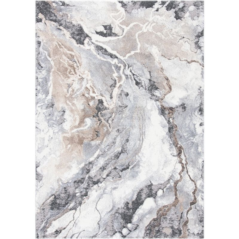 Cyrus Shag CYR121 Power Loomed Indoor Accent Rug - Grey/Beige - 3'x5' - Safavieh