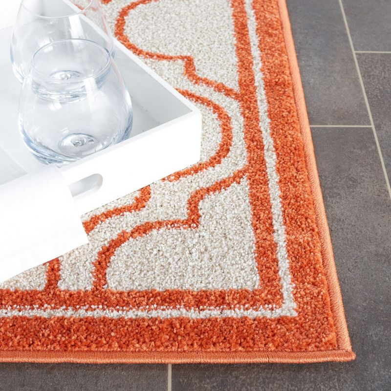 Amherst AMT412 Power Loomed Accent Rug - Ivory/Orange - 2'6"x4' - Safavieh.