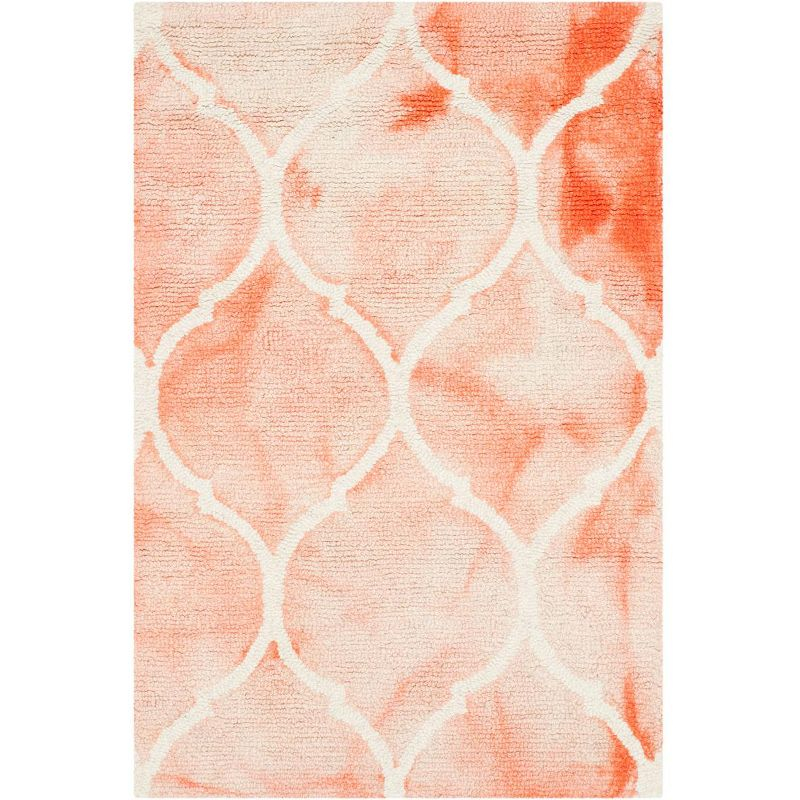 Dip Dye DDY685 Hand Tufted Indoor Accent Rug - Orange/Ivory - 2'x3' - Safavieh