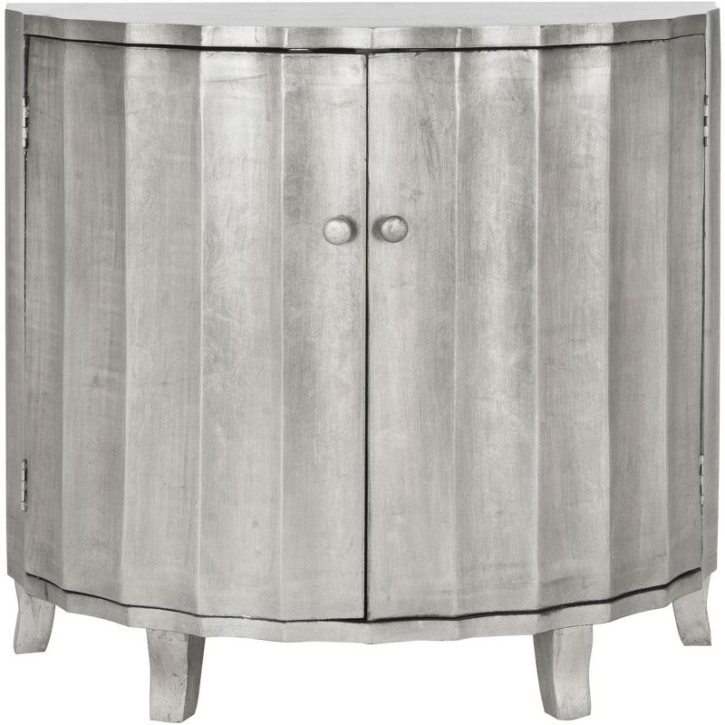 Rutherford Demilune Cabinet - AMH1516 - Silver - Safavieh Couture