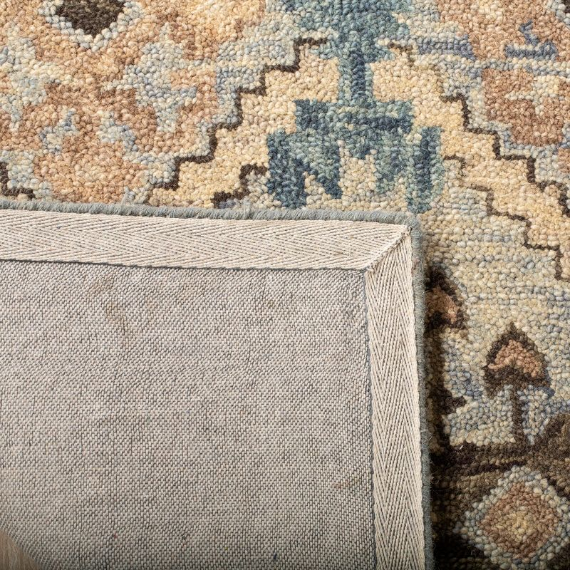 Aspen APN512 Hand Tufted Area Rug - Light Blue/Cream - 5'x5' - Safavieh.