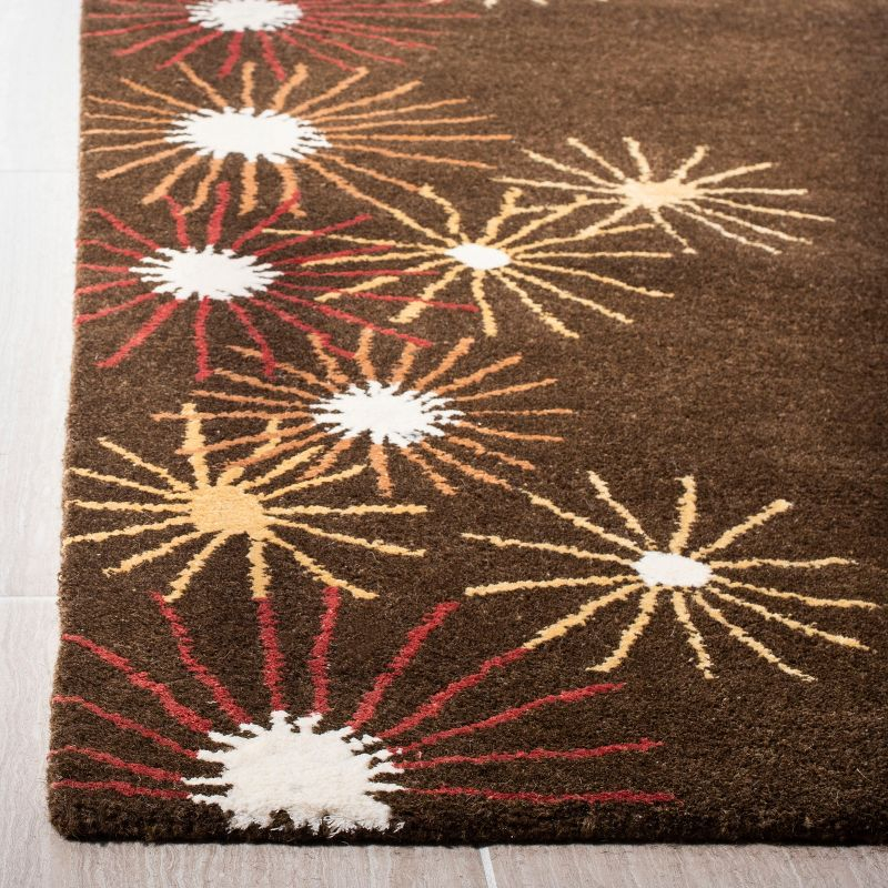 Soho SOH823 Hand Tufted Area Rug - Brown/Multi - 5'x8' - Safavieh.