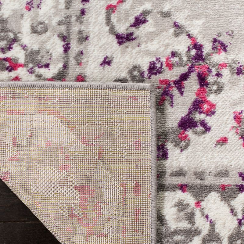 Skyler SKY169 Power Loomed Indoor Area Rug - Grey/Pink - 9'x12' - Safavieh
