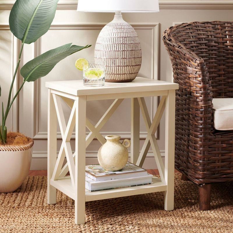 Candace End Table - White - Safavieh.
