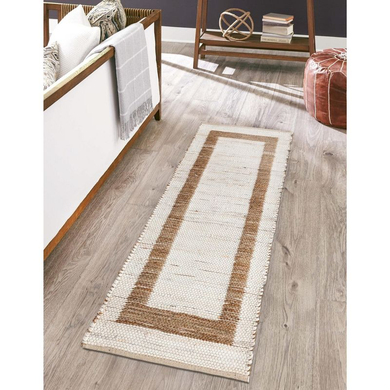 Unique Loom 2' 7 x 10' 0 Chindi Jute  Runner Rug