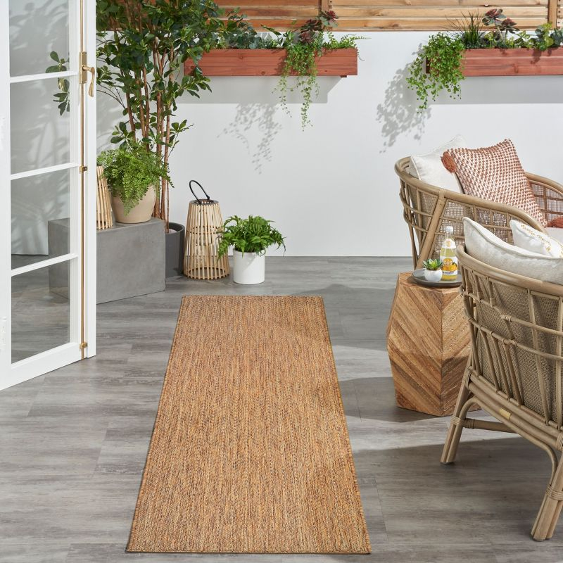 Nourison Horizon Indoor/Outdoor 2' x 6' Natural Modern Rug