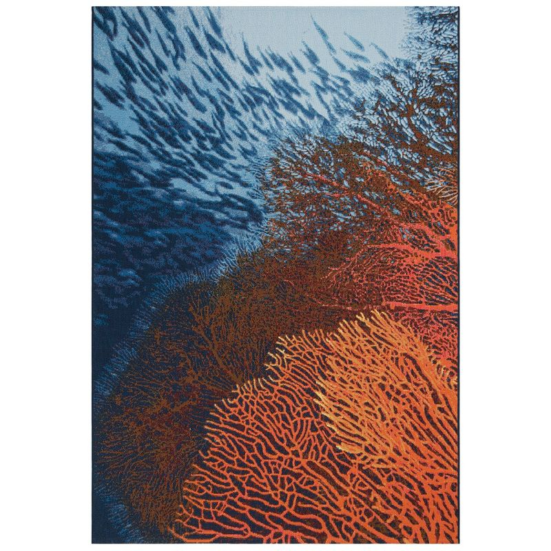 Liora Manne Marina Coral Indoor/Outdoor Rug Ocean 3'3" x 4'11"