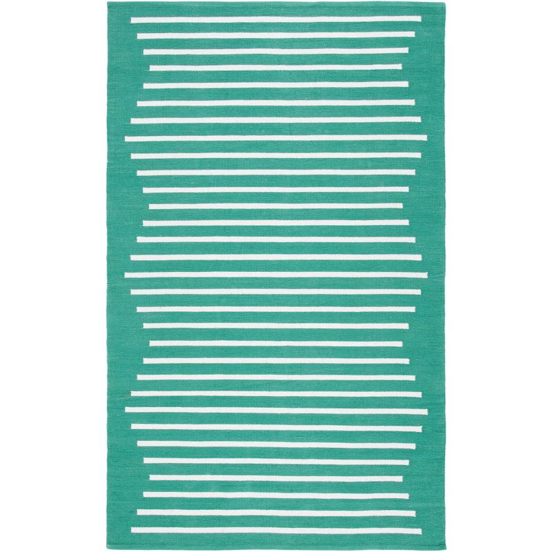 Montauk MTK313 Hand Woven Indoor Accent Rug - Dark Green/Ivory - 4'x6' - Safavieh