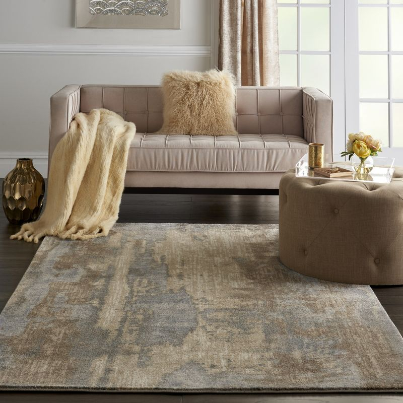 Nourison Home Moroccan Celebration KI386 Gray/Beige/Brown Indoor Area Rug - 5'3 X 7'3
