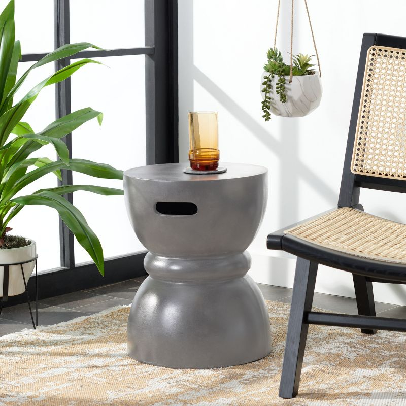 Haruki Accent Stool - Indoor/Outdoor - VNN1006 - Gray - Safavieh