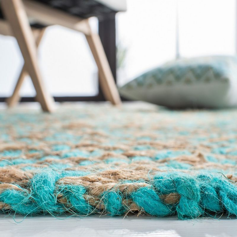 Natural Fiber NF266 Hand Woven Indoor Area Rug - Turquoise/Natural - 8'x10' - Safavieh.