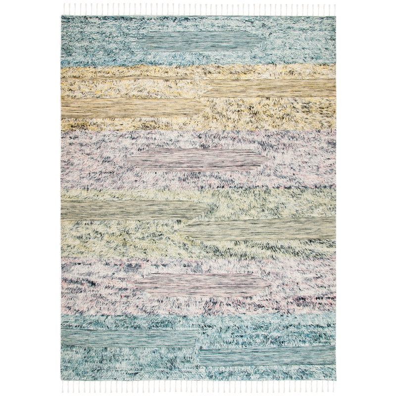 Casablanca CSB555 Hand Woven Wool Area Rug - Turquoise/Pink- 4' X 6' - Safavieh.