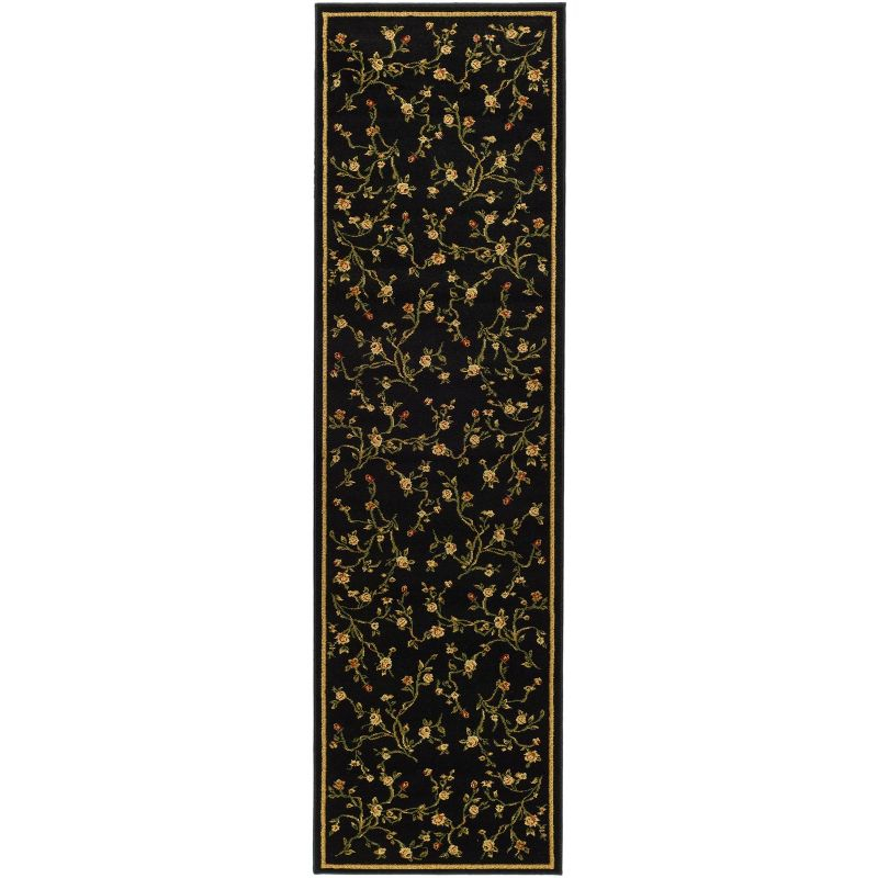 Lyndhurst LNH220 Power Loomed Runner Rug - Black - 2'3"x8' - Safavieh.