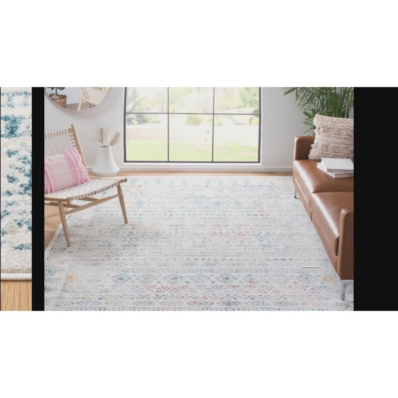 Tulum TUL271 Power Loomed Area Rug - Ivory/Rust - 4'x6' - Safavieh.
