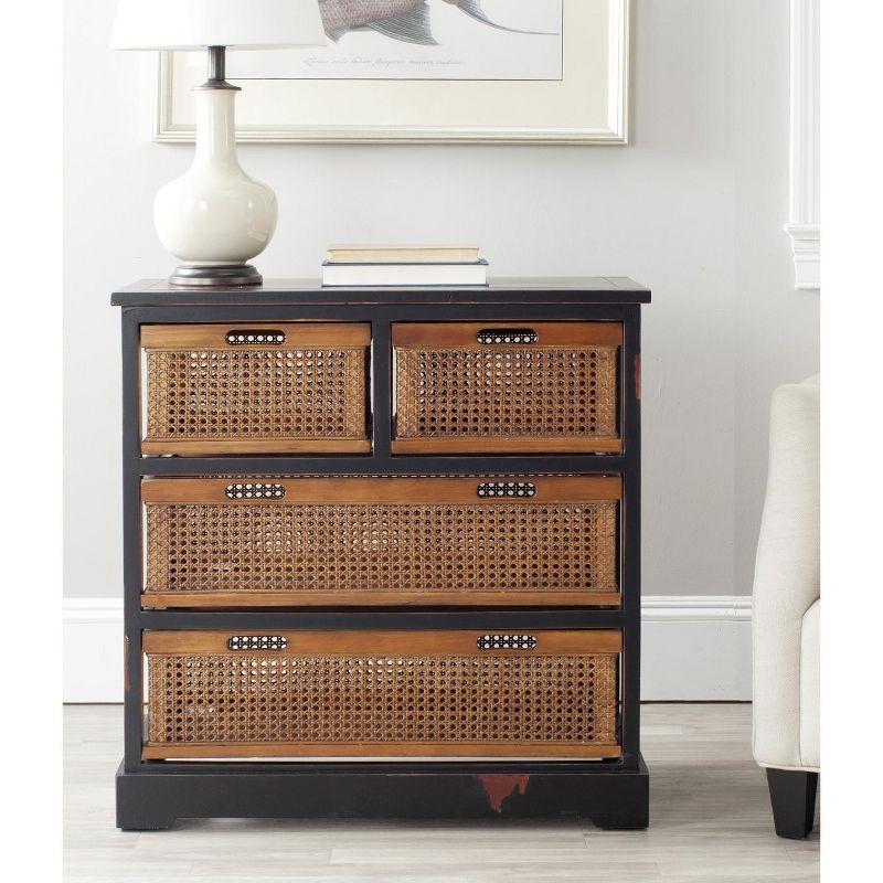 Jackson 4 Drawer Unit - AMH6504 - Black - Safavieh Couture