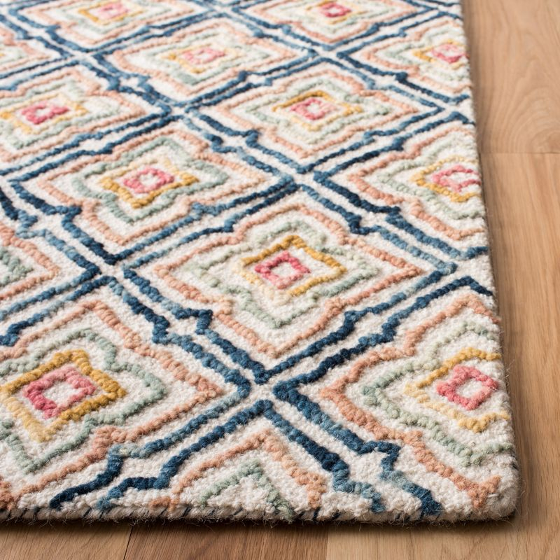 Trace TRC512 Hand Tufted Area Rug - Ivory/Navy - 5'x8' - Safavieh.