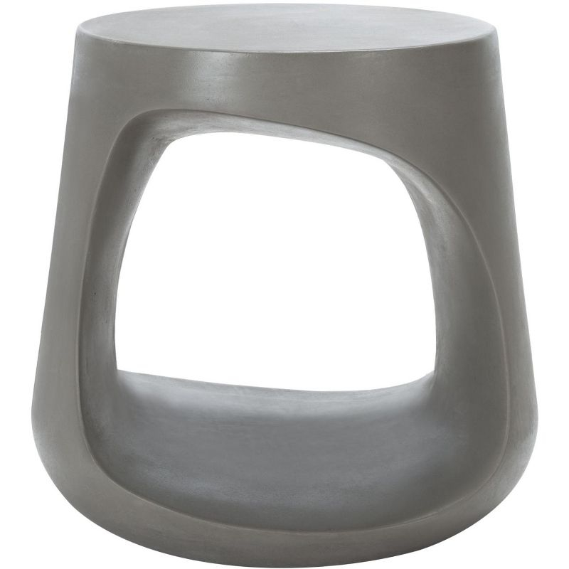Vikki Concrete Accent Stool - Indoor/Outdoor - VNN1040 - Gray - Safavieh