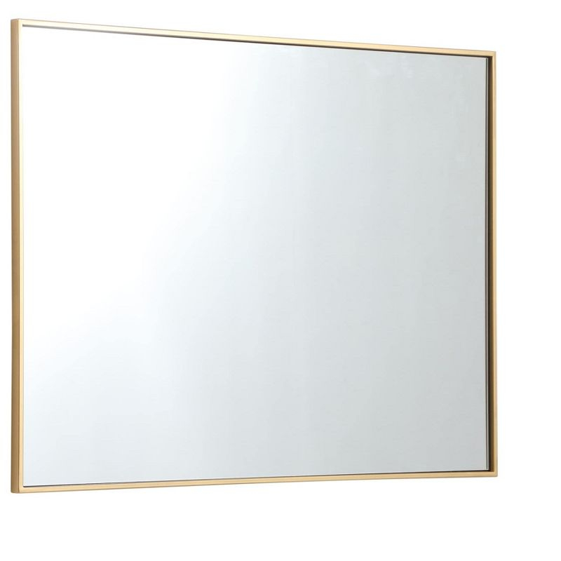 Elegant Lighting Metal frame rectangle mirror 30 inch in Black