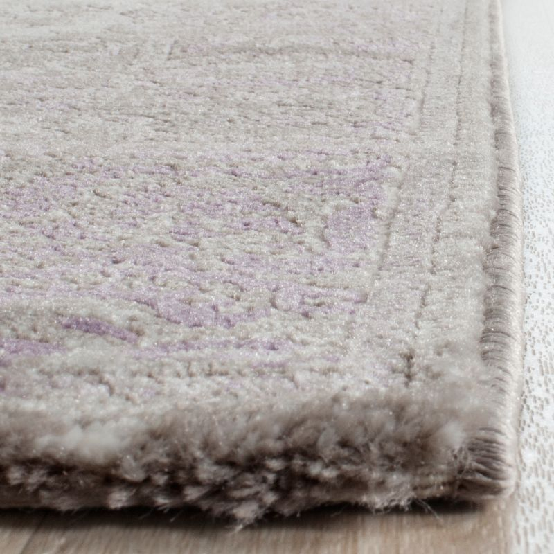 Passion PAS402 Power Loomed Runner Rug - Grey/Lavender - 2'2"x10' - Safavieh.