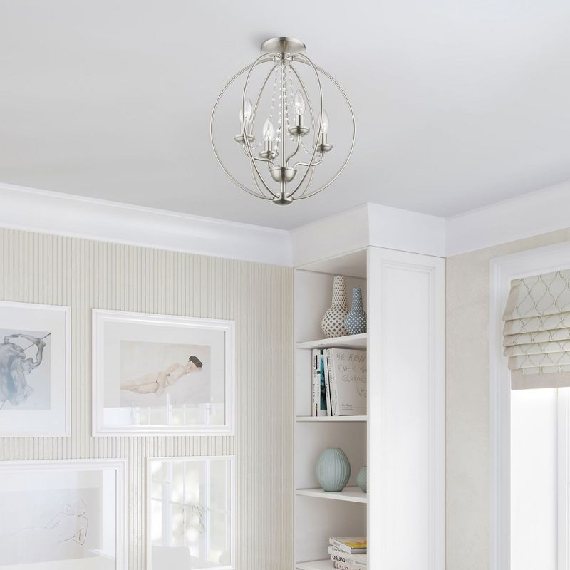Livex Lighting Arabella 4 - Light Chandelier in  Brushed Nickel