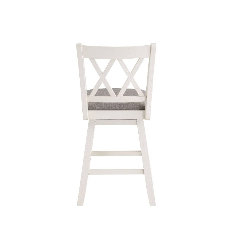 24" Brookline Xx Back Swivel Counter Height Barstool Antique Cream/White - Home 2 Office