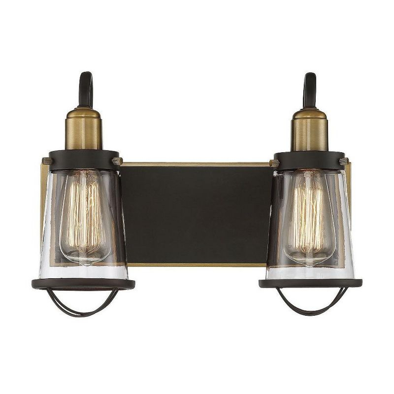 Savoy House Lansing 2 - Light Vanity in  English Bronze/Warm Brass