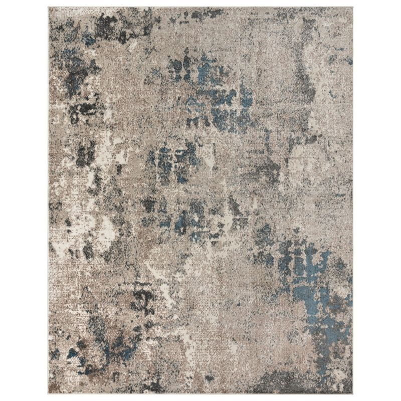 Gertmenian Heirloom Huma Beige Gray Blue Modern Abstract Livingroom Bedroom Dining Polypropylene Soft Pile Indoor Area Rug, 5x7