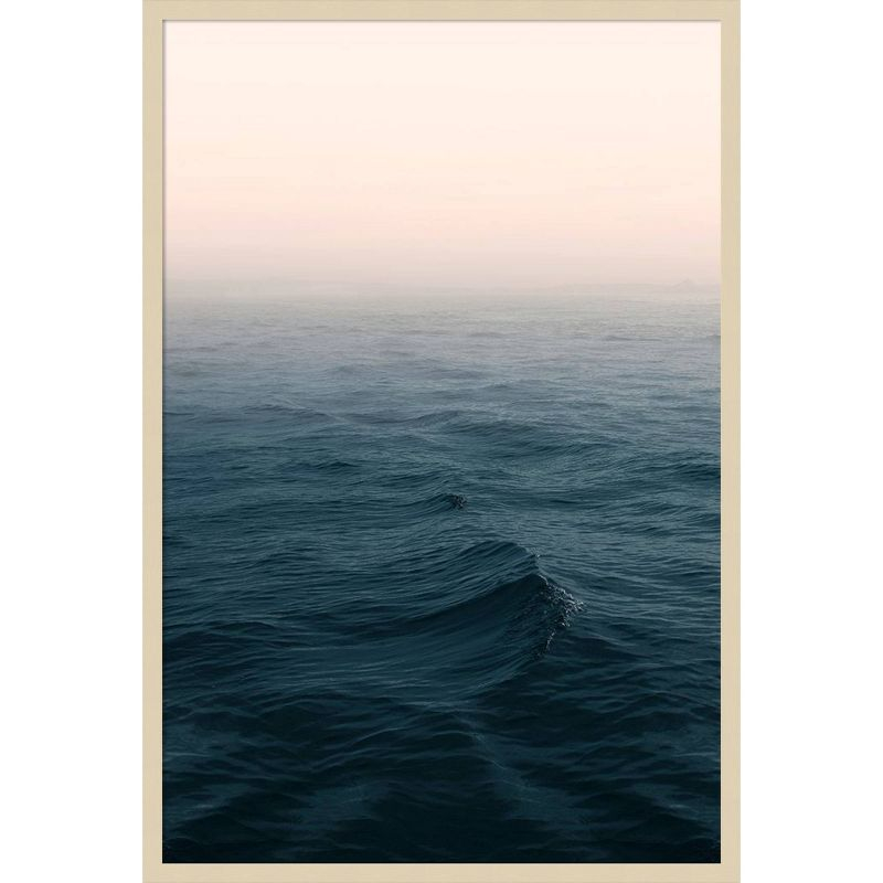 28"x41" Ocean 5 by Ian Winstanley Wood Framed Wall Art Print Brown - Amanti Art: Modern Style, Acrylic & Fir Wood, Vertical Lithograph