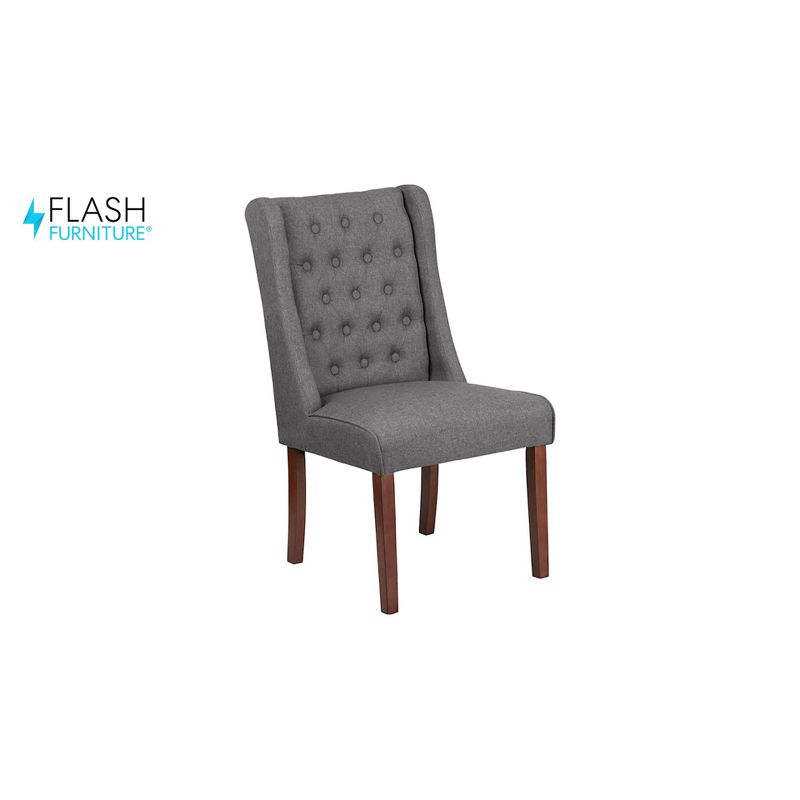 Flash Furniture HERCULES Preston Series Black LeatherSoft Tufted Parsons Chair
