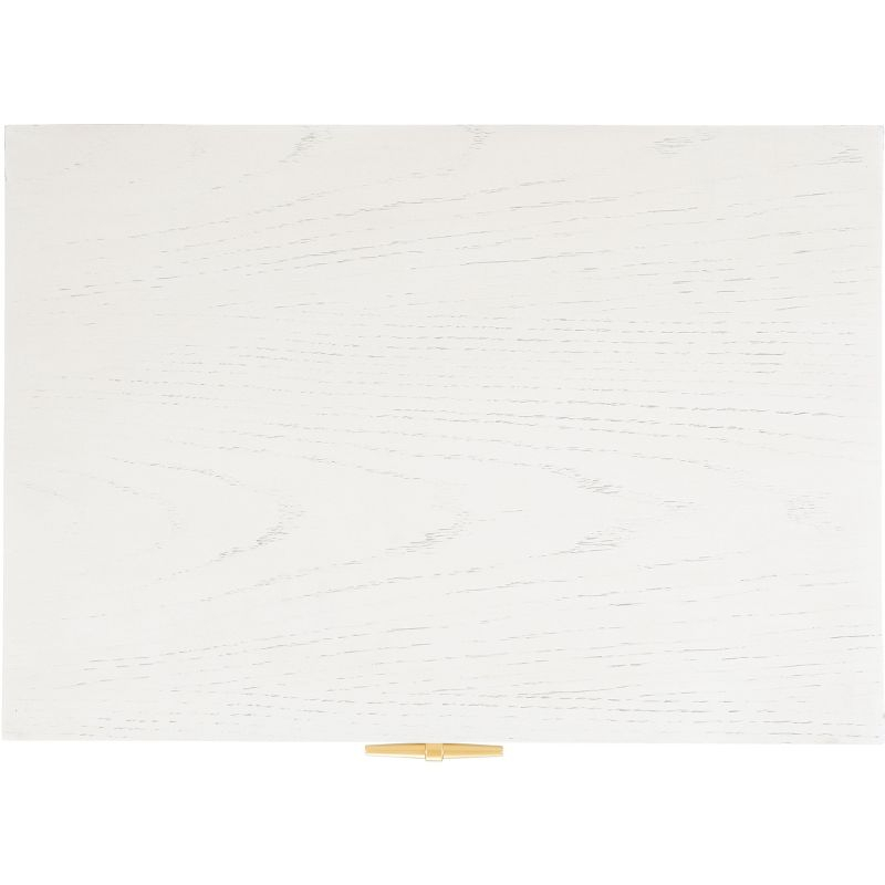 Fenno 2 Drawer Nightstand - NST6401 - White Washed/Brass - Safavieh