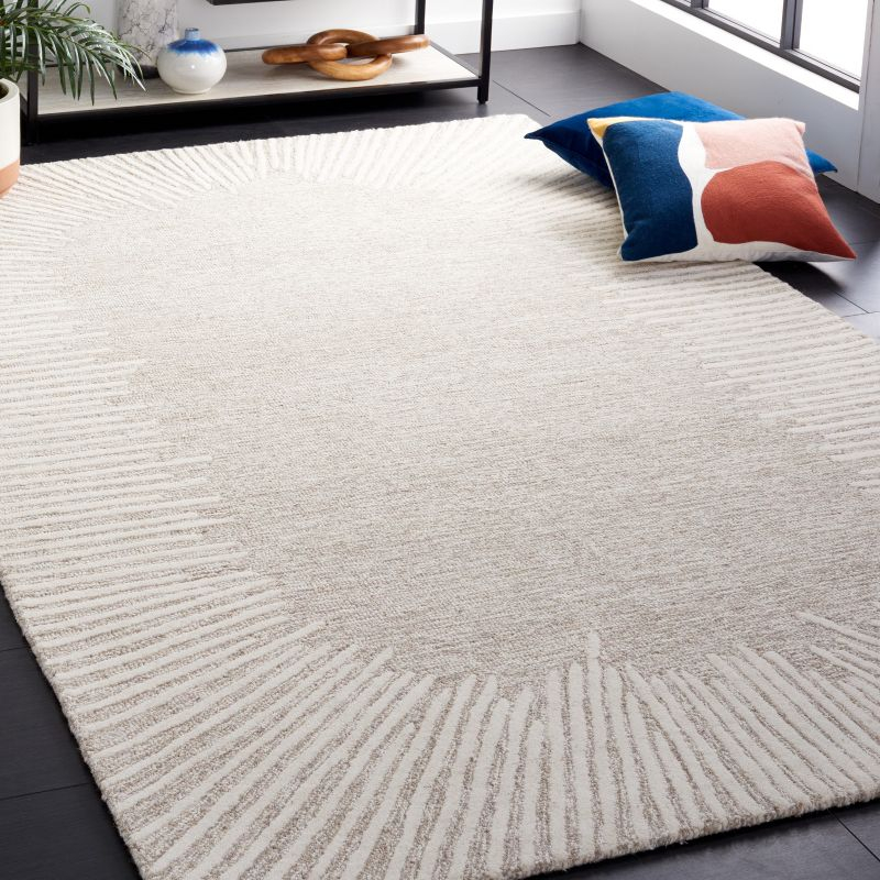 Abstract ABT478 Hand Tufted Area Rug - Natural/Ivory - 3'x5' - Safavieh .