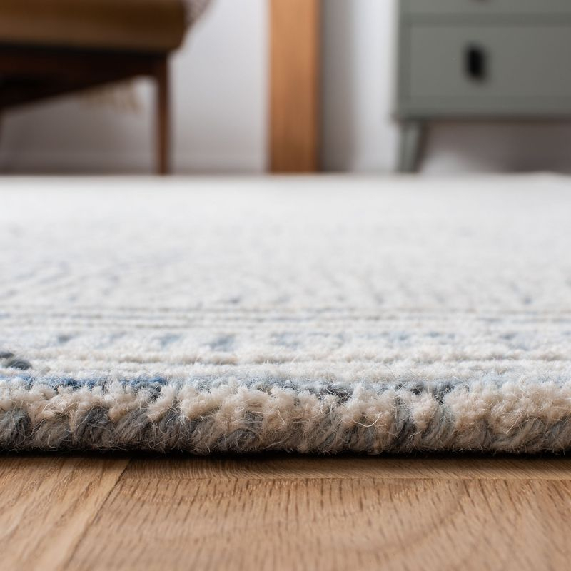Abstract ABT340 Handmade Indoor Runner - Ivory/Blue - 2'-3"x20' - Safavieh